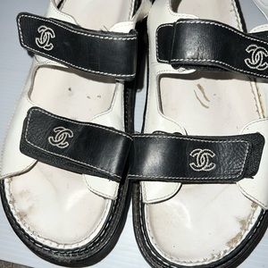 Original Authentic Chanel Dad sandals size 39. Need to be cleaned but are nice